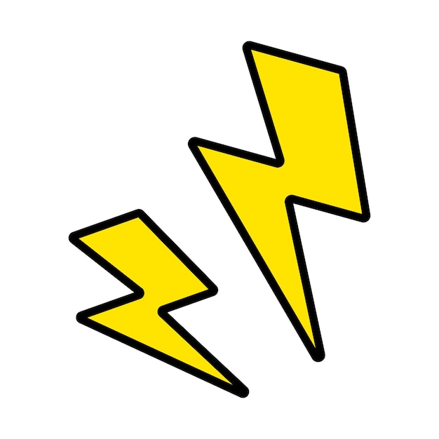 Elektrische bliksem Icon van de donder