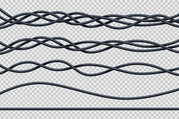 Elektrische draad realistische kabel 3d flexibele touwen
