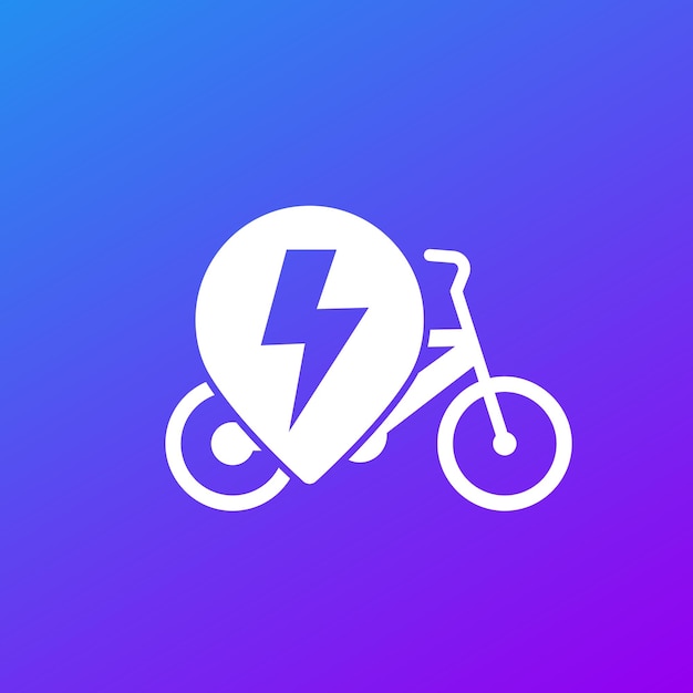 Elektrische fiets of fiets vector icon
