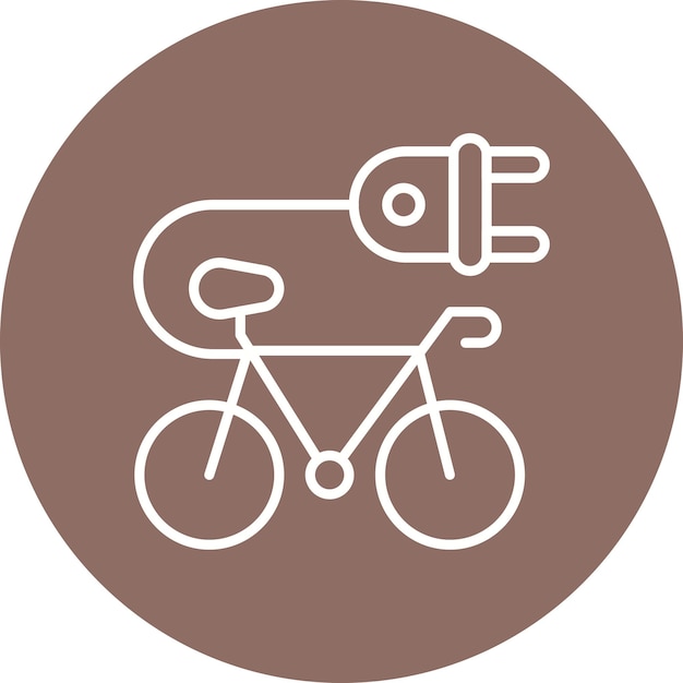 Elektrische fiets vector illustratie stijl
