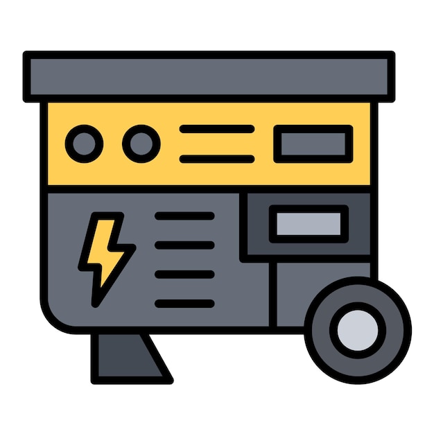 Elektrische generator vector illustratie stijl