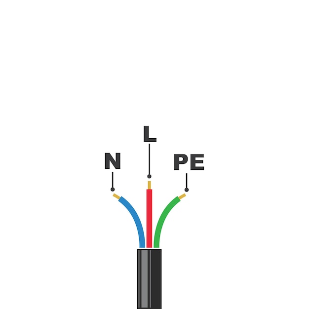 Elektrische kabel pictogram vector illustratie ontwerp