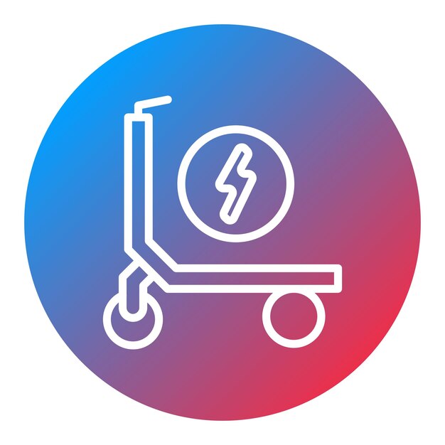 Elektrische Kick Scooter icoon vector afbeelding Kan worden gebruikt voor persoonlijk vervoer