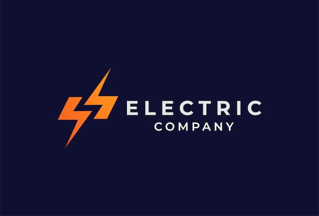 Elektrische Logo letter S van negatieve ruimte bliksemschicht tunder bolt ontwerpsjabloon logo