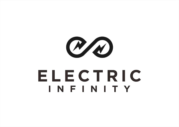 elektrische oneindigheid logo ontwerp vectorillustratie