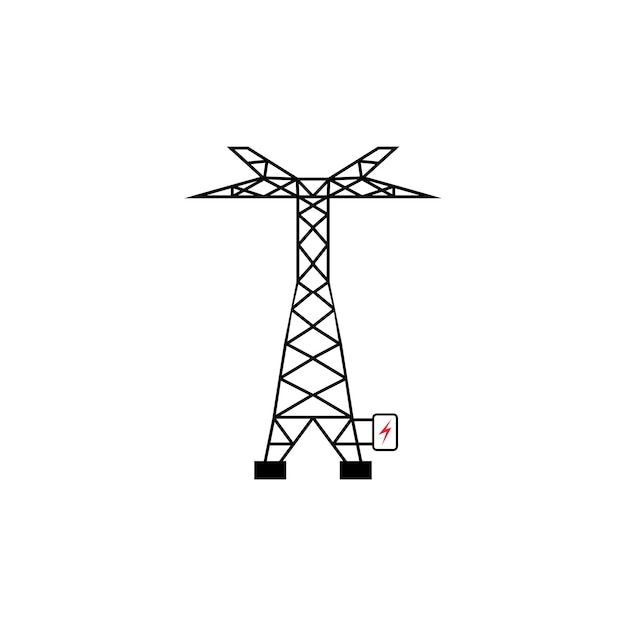 Elektrische paal pictogram vector illustratie symbool ontwerp