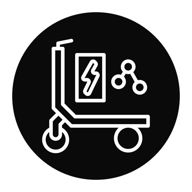 Elektrische scooter Deel icoon vector afbeelding Kan worden gebruikt voor persoonlijk vervoer
