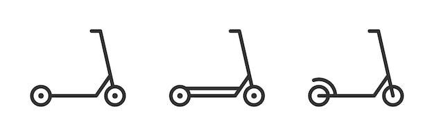 Elektrische scooter pictogram vectorillustratie