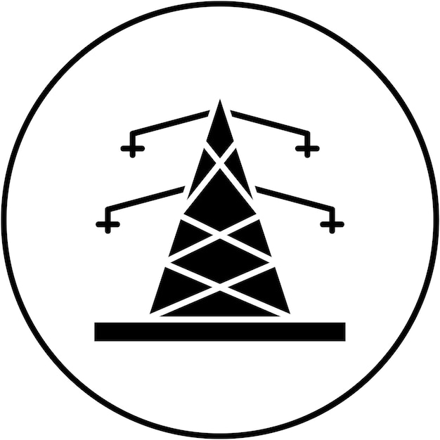 Vector elektrische toren icon vector afbeelding kan worden gebruikt voor duurzame energie