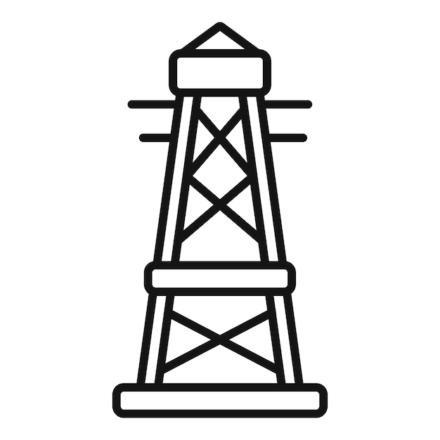 Vector elektrische toren pictogram overzicht vector slimme hulpbron digitale zorg