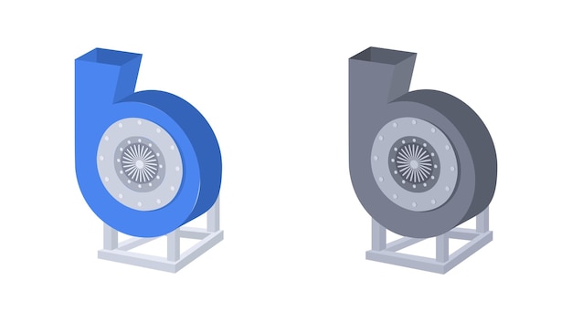 Elektrische ventilatoren vector illustratie ventilator geïsoleerd op een witte achtergrond