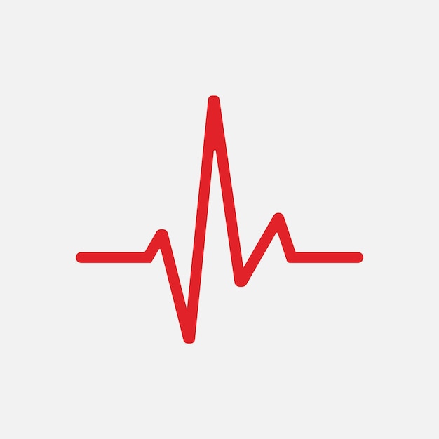 Elektrocardiogram pictogram geïsoleerd op een witte achtergrond Vectorillustratie