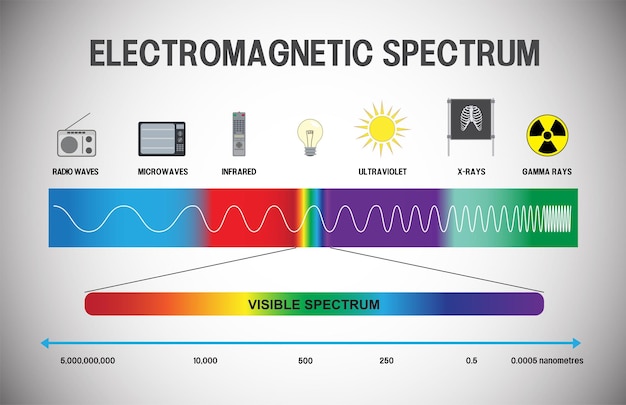 Elektromagnetische spectrum infographic