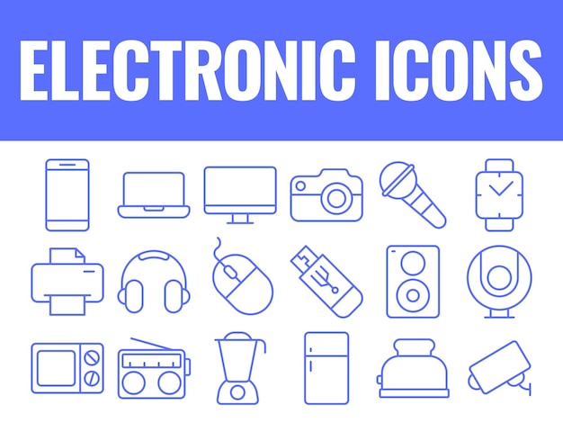 Elektronische apparaten Iconen Set Vector Elektrische apparaten vector iconen huisapparaten computer iconen