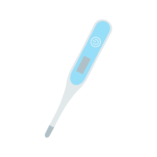 Elektronische, medische thermometer. Digitale thermometer die met witte achtergrond wordt geïsoleerd.