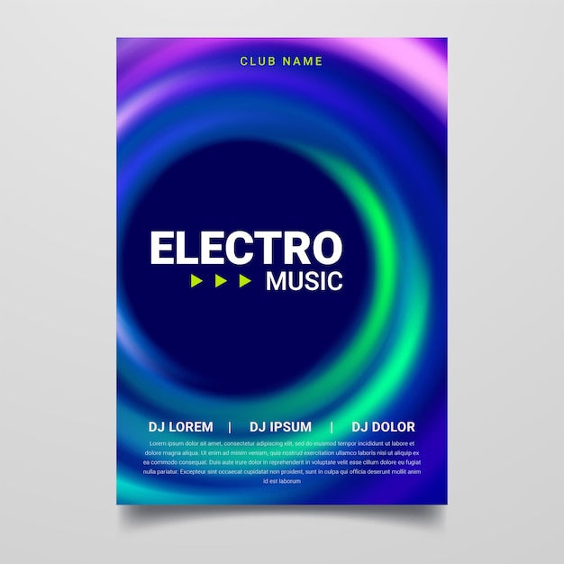 Elektronische muziekfestival posterontwerp