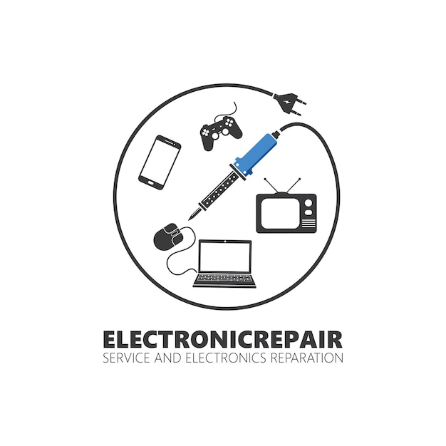 Elektronische service en reparatie pictogram vector illustratie ontwerp