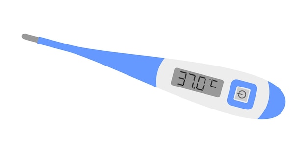 Elektronische thermometer op een witte achtergrond in vector