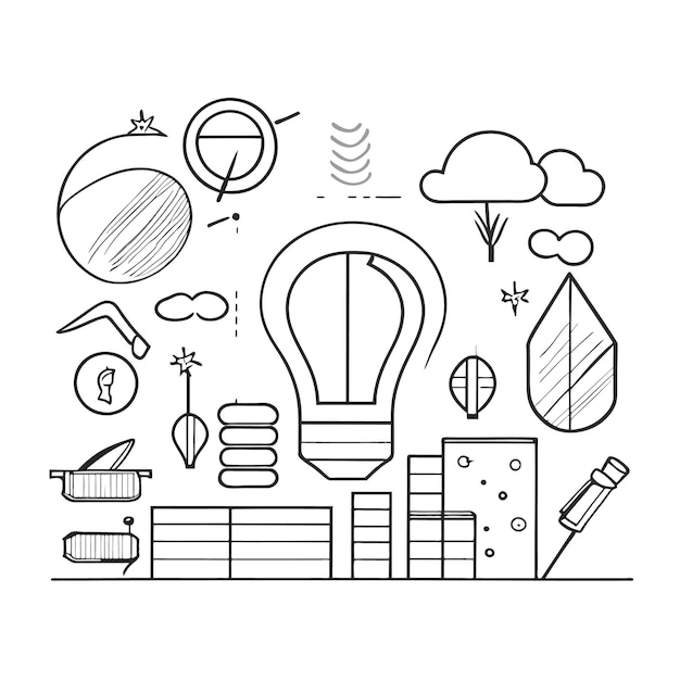 Vector element about financial investment and idea in set