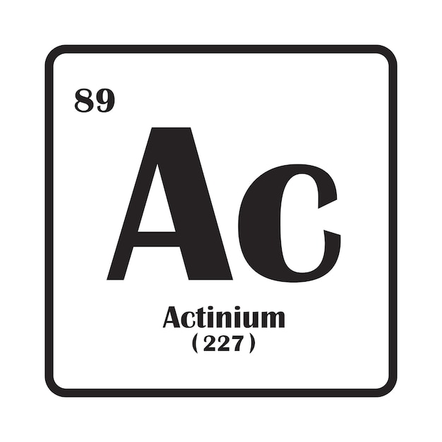 Vector element actinium icon