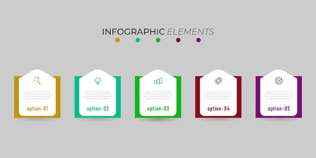 Modello di infografica aziendale elemento