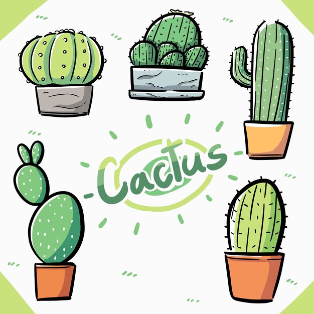 Vector element cactus item