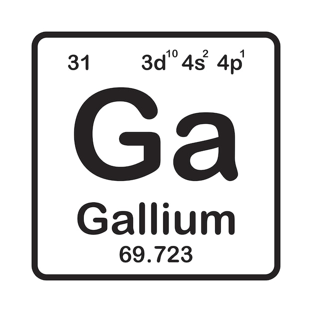 Vector element gallium icon