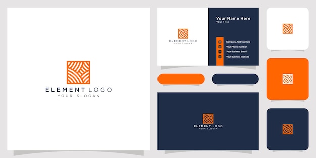 Element logo concept business card set