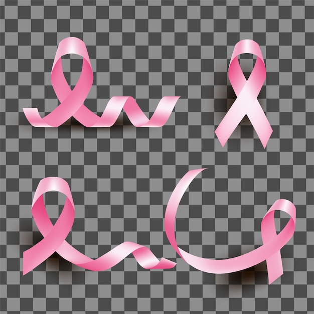 Vector the element pink ribbon for breast cancer awareness