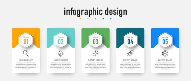 要素ステップタイムラインインフォグラフィックデザインテンプレート