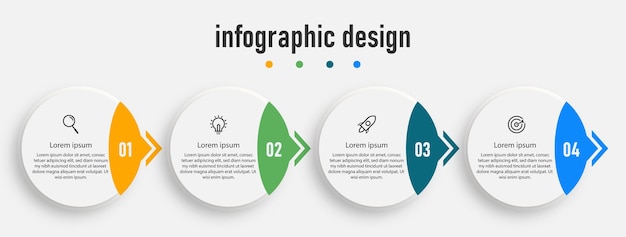 Element steps timeline infographics design template