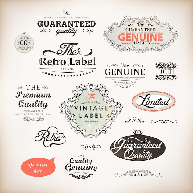 Vector element uitnodiging vignet decoratieve vintage