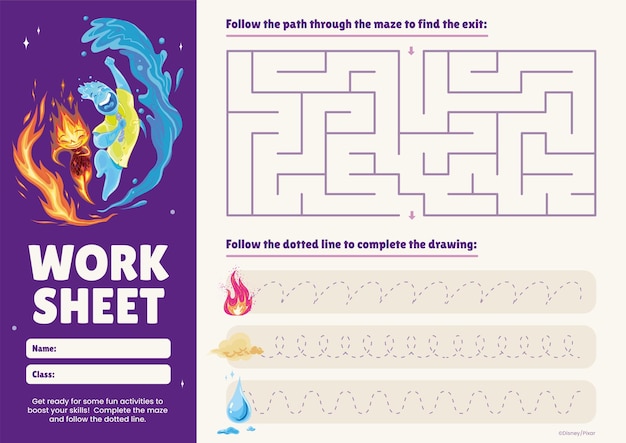 Elemental Maze Worksheet