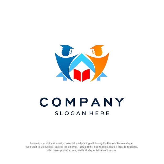 elementary school logo premium vector