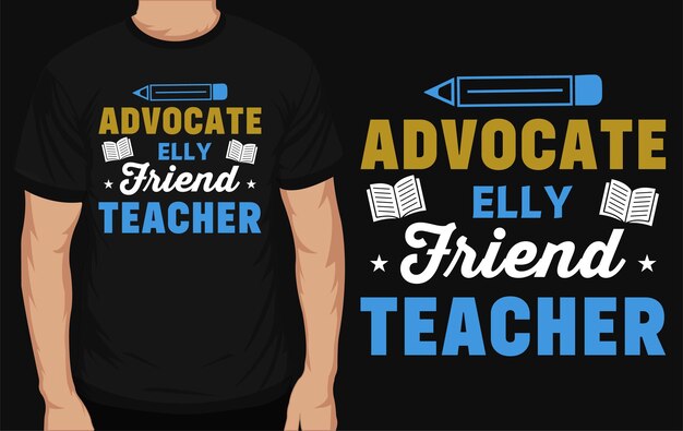 Elementary school or teaching typographic tshirt design