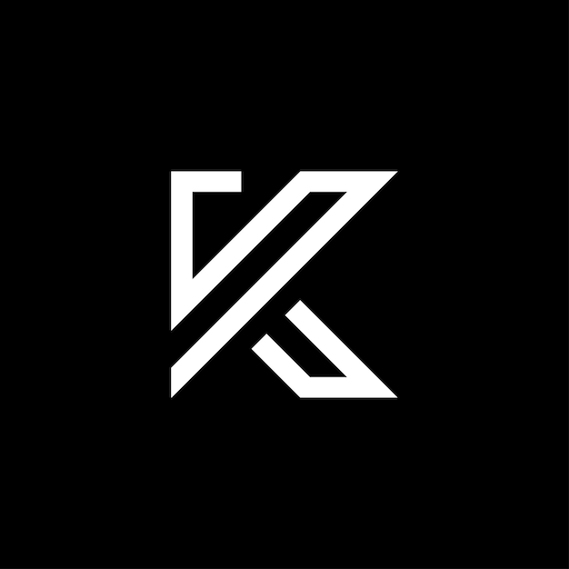 Elementen van de sjabloonontwerp van het logo van de letter k
