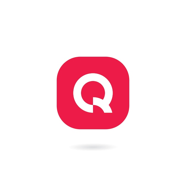 Elementen van het sjabloon voor het ontwerp van het logo van de letter Q