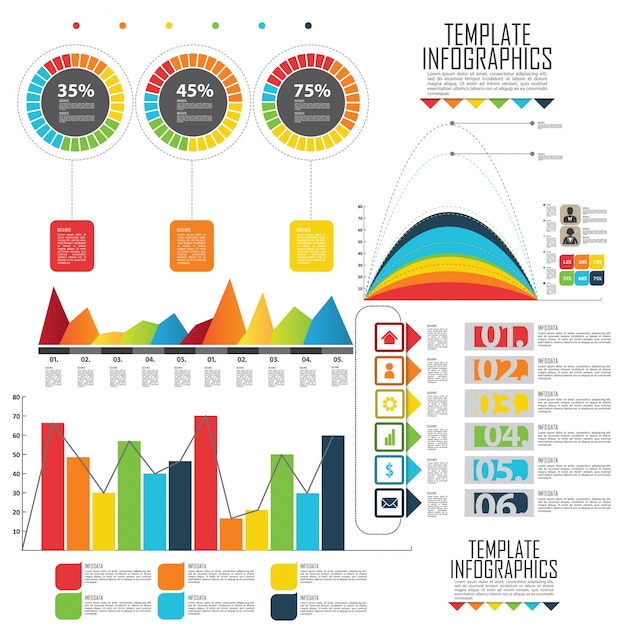 Vector elementen voor infographic instellen