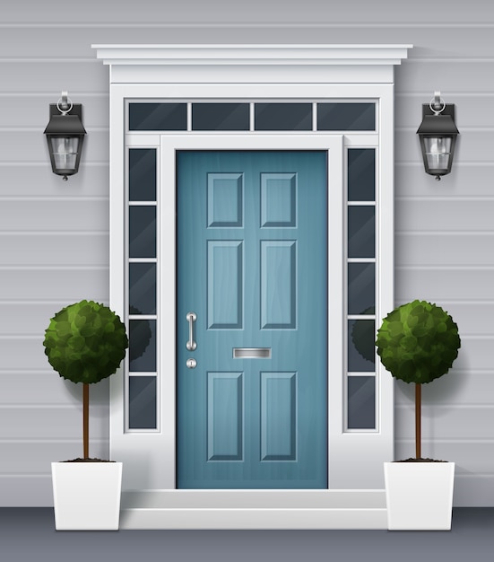 Elements of architecture  front door background  illustration