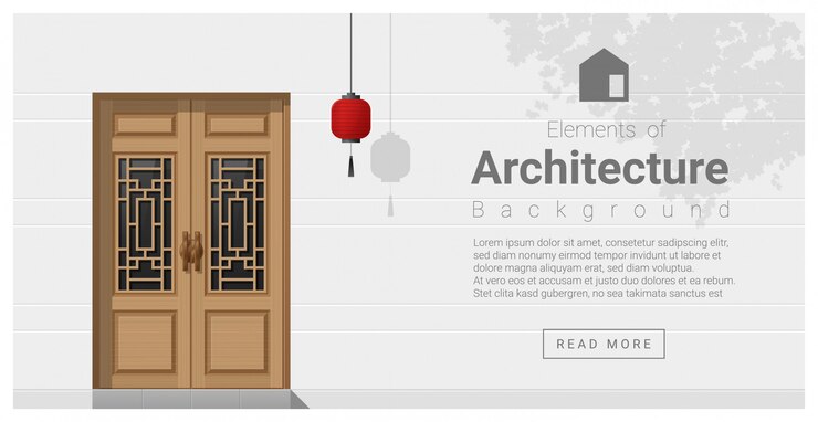 建築の要素、正面玄関の背景