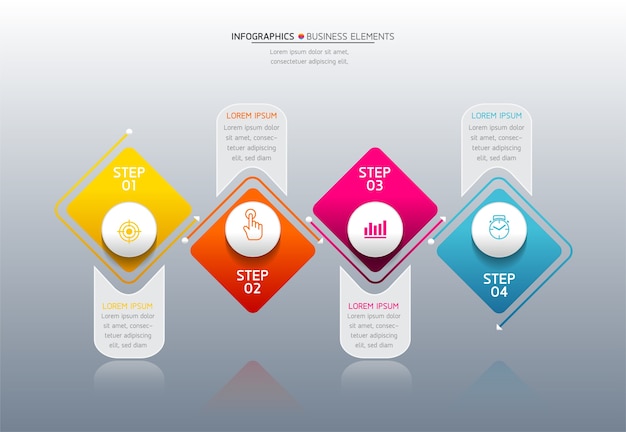 Elementi per presentazione infografica e grafico