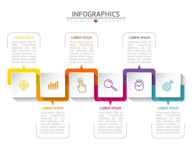 Elementi per presentazione infografica e grafico