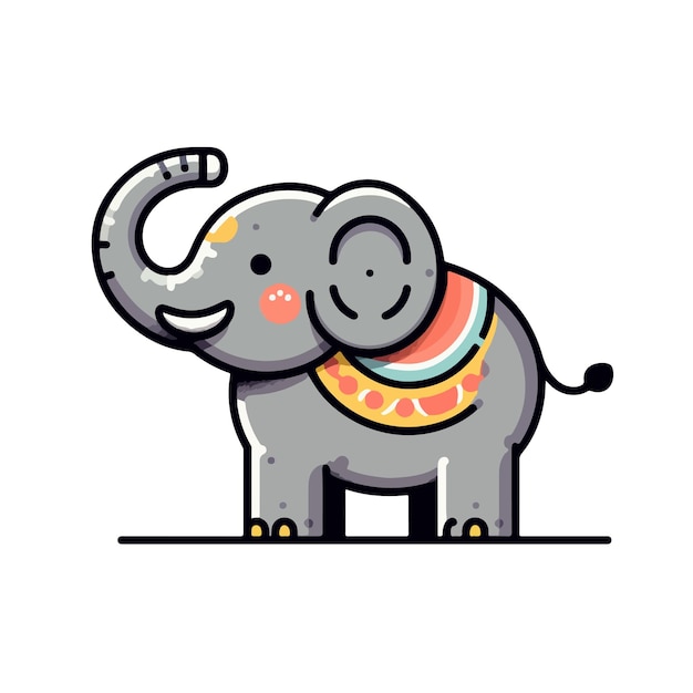 Vector elephant ai generated image