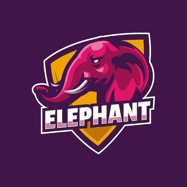 Elephant Angry Mascot logo vector