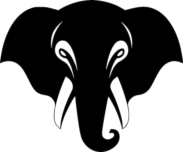 Premium Vector | Elephant Black and White Vector illustration