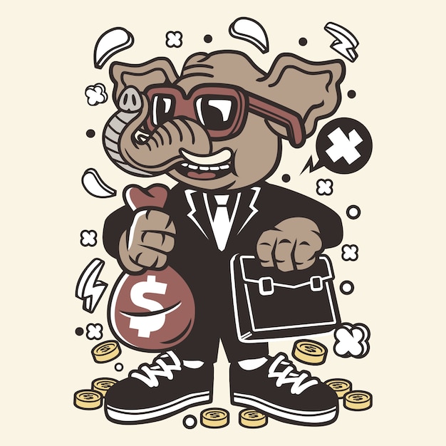 elephant businessman 