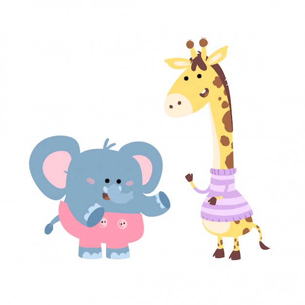 Elephant and children's giraffe