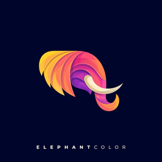 Logo colorato elefante