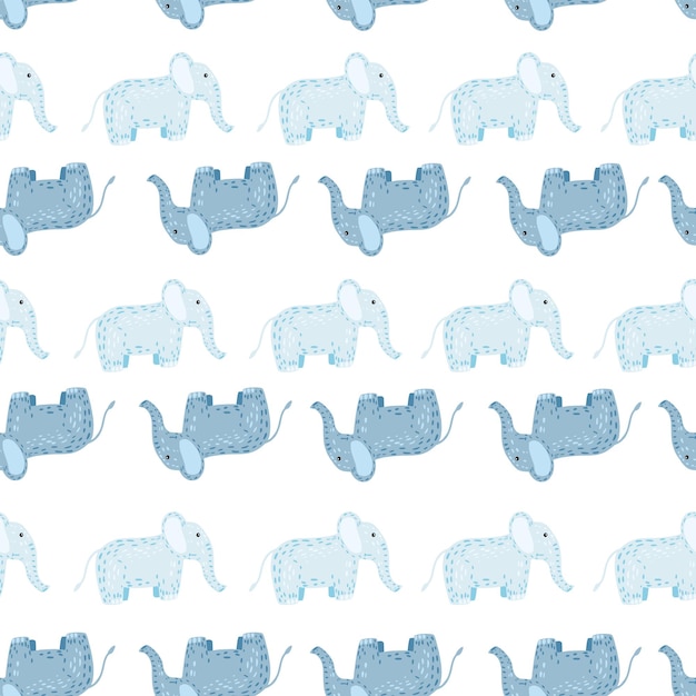 Elephant cute seamless pattern Background with kids toy