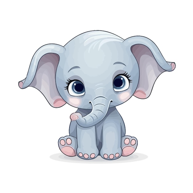 Elephant cute vector